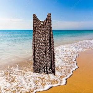 Brown & Blue O’Neill Alanie Patterned Sleeveless Sheath Dress Size Medium